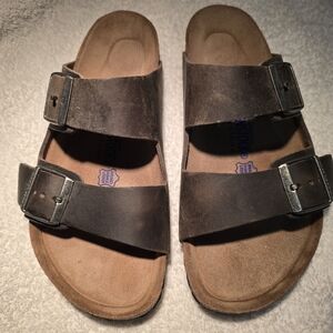 Birkenstock Soft Footbed Sandals Brown Leather